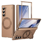 Supporto ad anello magnetico girevole, cerniera, custodia per telefono con pellicola integrata, For Galaxy Z Flip7 5G, For Galaxy Z Flip6 5G, For Galaxy Z Fold6 5G, For Galaxy Z Fold5 5G