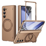 Supporto ad anello magnetico girevole, cerniera, custodia per telefono con pellicola integrata, For Galaxy Z Flip7 5G, For Galaxy Z Flip6 5G, For Galaxy Z Fold6 5G, For Galaxy Z Fold5 5G
