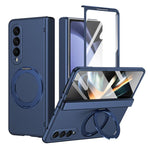 Supporto ad anello magnetico girevole, cerniera, custodia per telefono con pellicola integrata, For Galaxy Z Flip5 5G, For Galaxy Z Fold4 5G, For Galaxy Z Fold3 5G