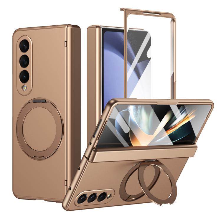 Supporto ad anello magnetico girevole, cerniera, custodia per telefono con pellicola integrata, For Galaxy Z Flip5 5G, For Galaxy Z Fold4 5G, For Galaxy Z Fold3 5G