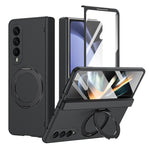 Supporto ad anello magnetico girevole, cerniera, custodia per telefono con pellicola integrata, For Galaxy Z Flip5 5G, For Galaxy Z Fold4 5G, For Galaxy Z Fold3 5G
