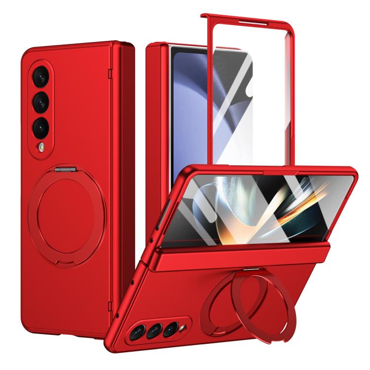 Supporto ad anello magnetico girevole, cerniera, custodia per telefono con pellicola integrata, For Galaxy Z Flip5 5G, For Galaxy Z Fold4 5G, For Galaxy Z Fold3 5G