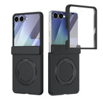Supporto ad anello magnetico girevole, cerniera, custodia per telefono con pellicola integrata, For Galaxy Z Flip7 5G, For Galaxy Z Flip6 5G, For Galaxy Z Fold6 5G, For Galaxy Z Fold5 5G