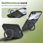 Supporto ad anello magnetico girevole, cerniera, custodia per telefono con pellicola integrata, For Galaxy Z Flip7 5G, For Galaxy Z Flip6 5G, For Galaxy Z Fold6 5G, For Galaxy Z Fold5 5G