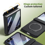 Supporto ad anello magnetico girevole, cerniera, custodia per telefono con pellicola integrata, For Galaxy Z Flip7 5G, For Galaxy Z Flip6 5G, For Galaxy Z Fold6 5G, For Galaxy Z Fold5 5G