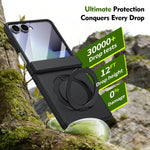 Supporto ad anello magnetico girevole, cerniera, custodia per telefono con pellicola integrata, For Galaxy Z Flip7 5G, For Galaxy Z Flip6 5G, For Galaxy Z Fold6 5G, For Galaxy Z Fold5 5G