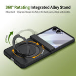 Supporto ad anello magnetico girevole, cerniera, custodia per telefono con pellicola integrata, For Galaxy Z Flip7 5G, For Galaxy Z Flip6 5G, For Galaxy Z Fold6 5G, For Galaxy Z Fold5 5G
