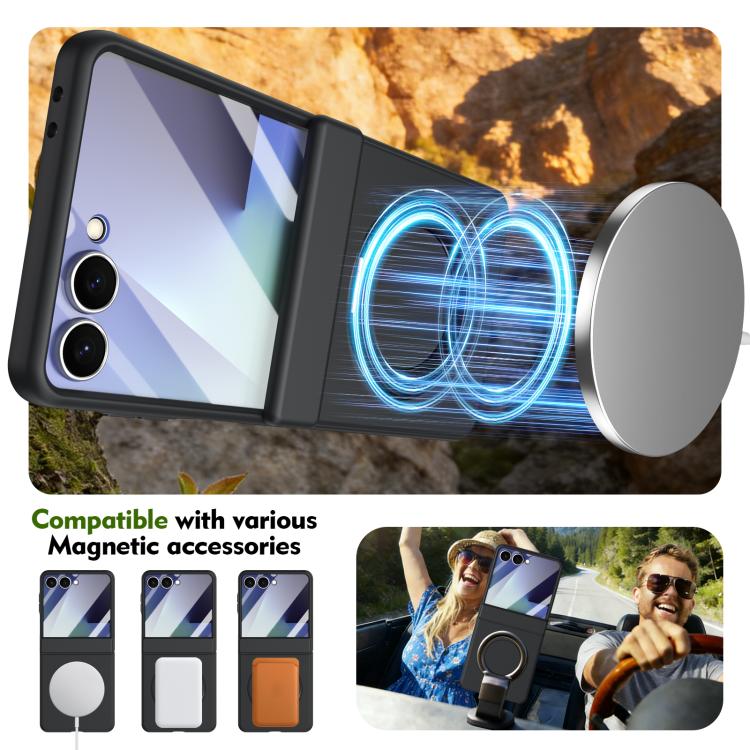 Supporto ad anello magnetico girevole, cerniera, custodia per telefono con pellicola integrata, For Galaxy Z Flip7 5G, For Galaxy Z Flip6 5G, For Galaxy Z Fold6 5G, For Galaxy Z Fold5 5G