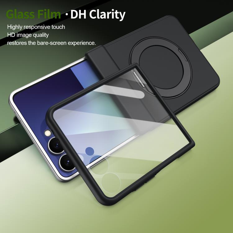 Supporto ad anello magnetico girevole, cerniera, custodia per telefono con pellicola integrata, For Galaxy Z Flip7 5G, For Galaxy Z Flip6 5G, For Galaxy Z Fold6 5G, For Galaxy Z Fold5 5G