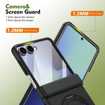 Supporto ad anello magnetico girevole, cerniera, custodia per telefono con pellicola integrata, For Galaxy Z Flip7 5G, For Galaxy Z Flip6 5G, For Galaxy Z Fold6 5G, For Galaxy Z Fold5 5G