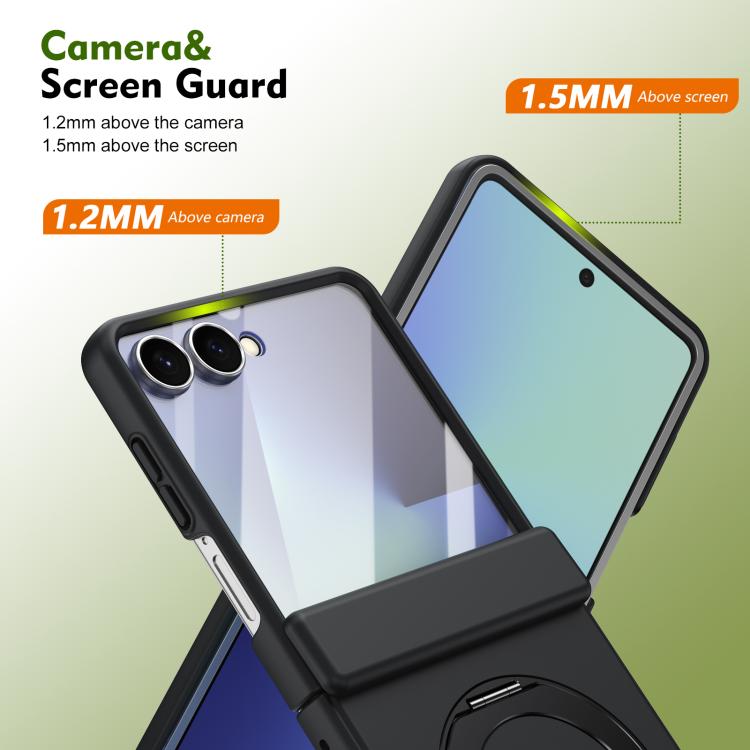 Supporto ad anello magnetico girevole, cerniera, custodia per telefono con pellicola integrata, For Galaxy Z Flip7 5G, For Galaxy Z Flip6 5G, For Galaxy Z Fold6 5G, For Galaxy Z Fold5 5G