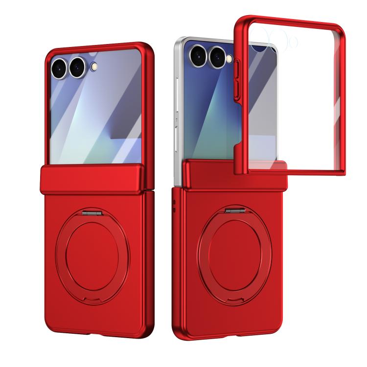 Supporto ad anello magnetico girevole, cerniera, custodia per telefono con pellicola integrata, For Galaxy Z Flip7 5G, For Galaxy Z Flip6 5G, For Galaxy Z Fold6 5G, For Galaxy Z Fold5 5G