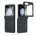 Supporto ad anello magnetico girevole, cerniera, custodia per telefono con pellicola integrata, For Galaxy Z Flip5 5G, For Galaxy Z Fold4 5G, For Galaxy Z Fold3 5G