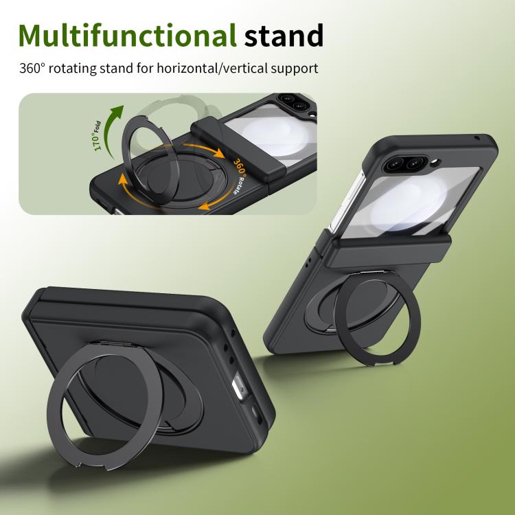 Supporto ad anello magnetico girevole, cerniera, custodia per telefono con pellicola integrata, For Galaxy Z Flip5 5G, For Galaxy Z Fold4 5G, For Galaxy Z Fold3 5G