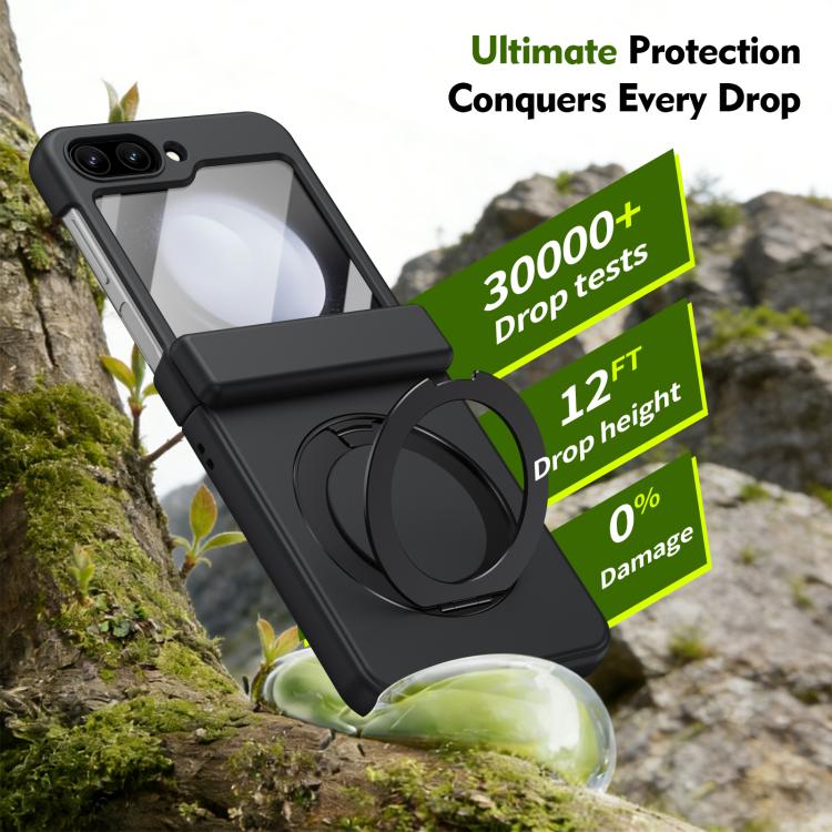 Supporto ad anello magnetico girevole, cerniera, custodia per telefono con pellicola integrata, For Galaxy Z Flip5 5G, For Galaxy Z Fold4 5G, For Galaxy Z Fold3 5G