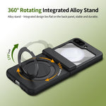 Supporto ad anello magnetico girevole, cerniera, custodia per telefono con pellicola integrata, For Galaxy Z Flip5 5G, For Galaxy Z Fold4 5G, For Galaxy Z Fold3 5G