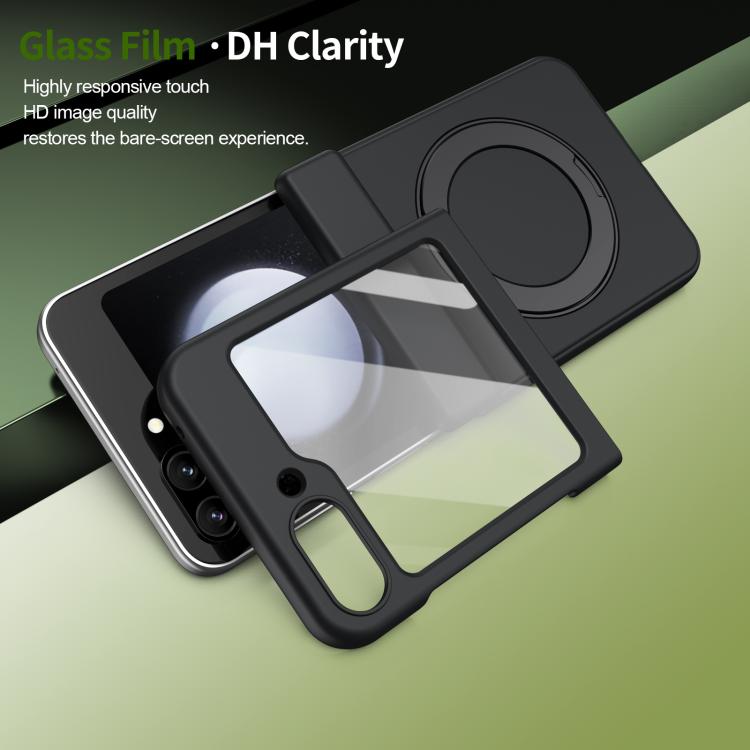 Supporto ad anello magnetico girevole, cerniera, custodia per telefono con pellicola integrata, For Galaxy Z Flip5 5G, For Galaxy Z Fold4 5G, For Galaxy Z Fold3 5G