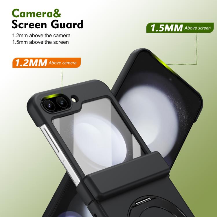 Supporto ad anello magnetico girevole, cerniera, custodia per telefono con pellicola integrata, For Galaxy Z Flip5 5G, For Galaxy Z Fold4 5G, For Galaxy Z Fold3 5G