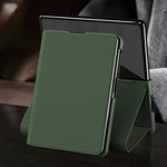 Custodia per telefono in ecopelle con texture Kevlar e supporto incluso., For  Galaxy Z Fold8 5G