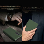 Custodia per telefono in ecopelle con texture Kevlar e supporto incluso., For  Galaxy Z Fold8 5G