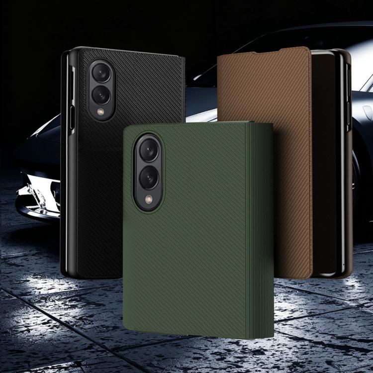 Custodia per telefono in ecopelle con texture Kevlar e supporto incluso., For  Galaxy Z Fold8 5G