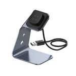 Per Fitbit Versa 3 / Fitbit Sense Supporto per caricabatterie in lega di alluminio con protezione chip, supporto ricarica rapida, For Fitbit Versa 3