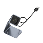 Per Fitbit Versa 3 / Fitbit Sense Supporto per caricabatterie in lega di alluminio con protezione chip, supporto ricarica rapida, For Fitbit Versa 3