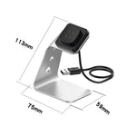 Per Fitbit Versa 3 / Fitbit Sense Supporto per caricabatterie in lega di alluminio con protezione chip, supporto ricarica rapida, For Fitbit Versa 3