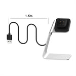 Per Fitbit Versa 3 / Fitbit Sense Supporto per caricabatterie in lega di alluminio con protezione chip, supporto ricarica rapida, For Fitbit Versa 3