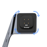 Per Fitbit Versa 3 / Fitbit Sense Supporto per caricabatterie in lega di alluminio con protezione chip, supporto ricarica rapida, For Fitbit Versa 3