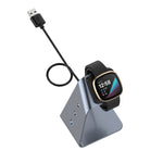 Per Fitbit Versa 3 / Fitbit Sense Supporto per caricabatterie in lega di alluminio con protezione chip, supporto ricarica rapida, For Fitbit Versa 3