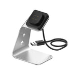 Per Fitbit Versa 3 / Fitbit Sense Supporto per caricabatterie in lega di alluminio con protezione chip, supporto ricarica rapida, For Fitbit Versa 3