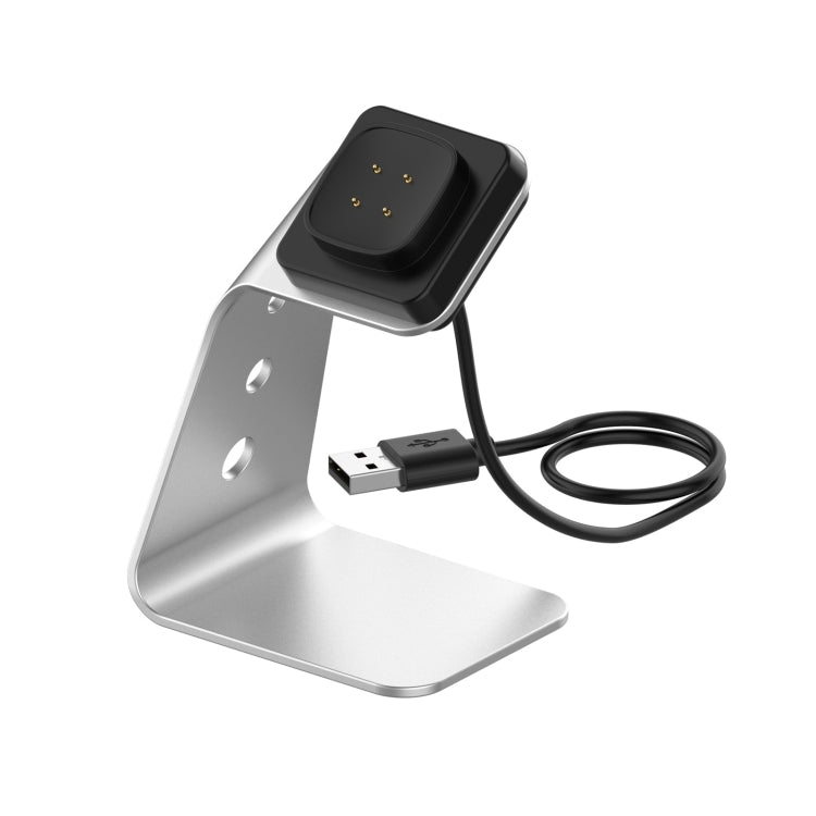 Per Fitbit Versa 3 / Fitbit Sense Supporto per caricabatterie in lega di alluminio con protezione chip, supporto ricarica rapida, For Fitbit Versa 3