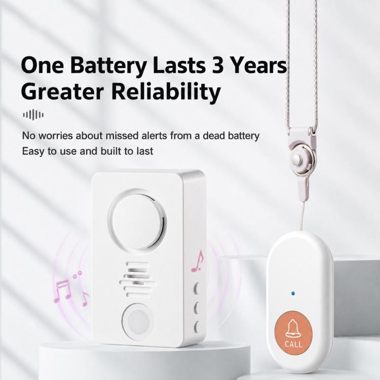 XY-805 Campanello wireless impermeabile con volume regolabile, dispositivo di chiamata per anziani, 1 Transmitter + 1 Receiver, 1 Transmitter + 2 Receiver, 2 Transmitter + 1 Receiver