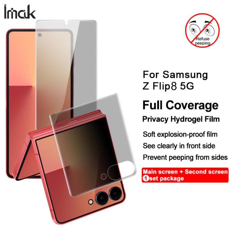 imak 1 Set Pellicola idrogel curva per la privacy a schermo intero III, For Galaxy Z Flip8 5G