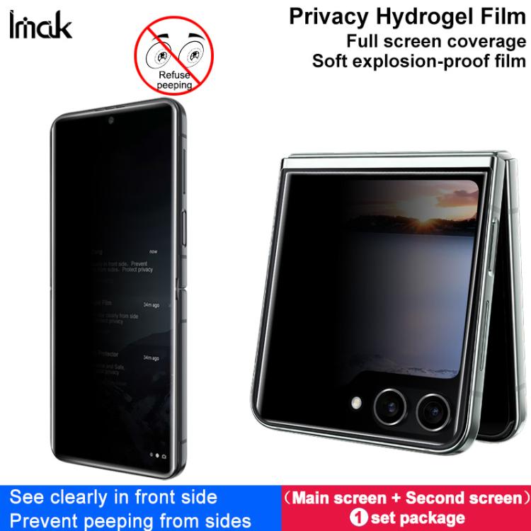 imak 1 Set Pellicola idrogel curva per la privacy a schermo intero III, For Galaxy Z Flip8 5G