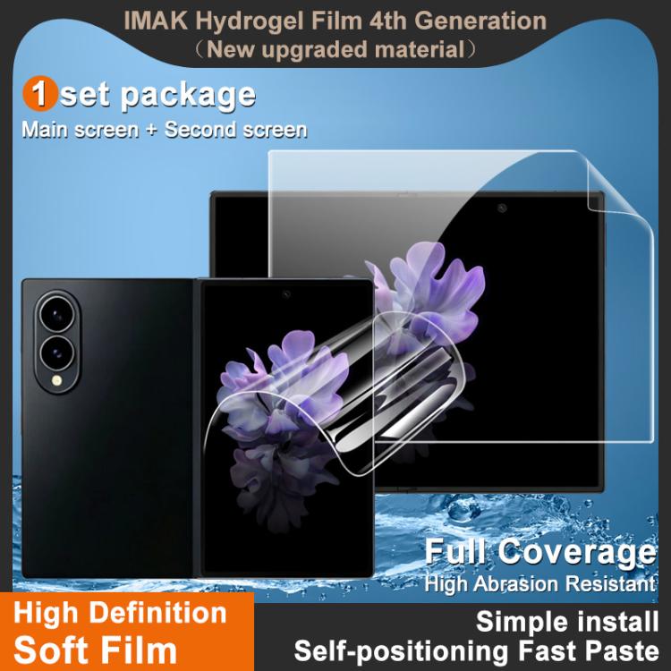 Pellicola protettiva in idrogel imak di quarta generazione, per schermo principale e schermo secondario (1 set)., For Galaxy Z Fold8 5G, For Galaxy Z Fold8 Ultra 5G, For Galaxy Z Flip8 5G