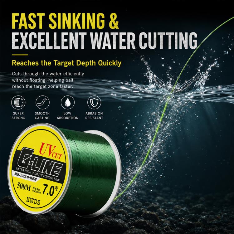 Filo da pesca principale in monofilo di nylon ad alta resistenza da 500 m, 4.0#, 5.0#, 6.0#, 7.0#