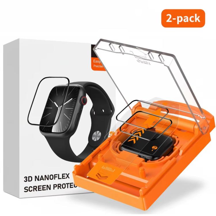 2 pellicole in vetro temperato serigrafate, facili da installare, antipolvere, per scatola., For Apple Watch Series 6 / 5 / 4 / SE 44mm, For Apple Watch Series 6 / 5 / 4 / SE 40mm, For Apple Watch Series 11 / 10 46mm, For Apple Watch Series 11 / 10 42m...