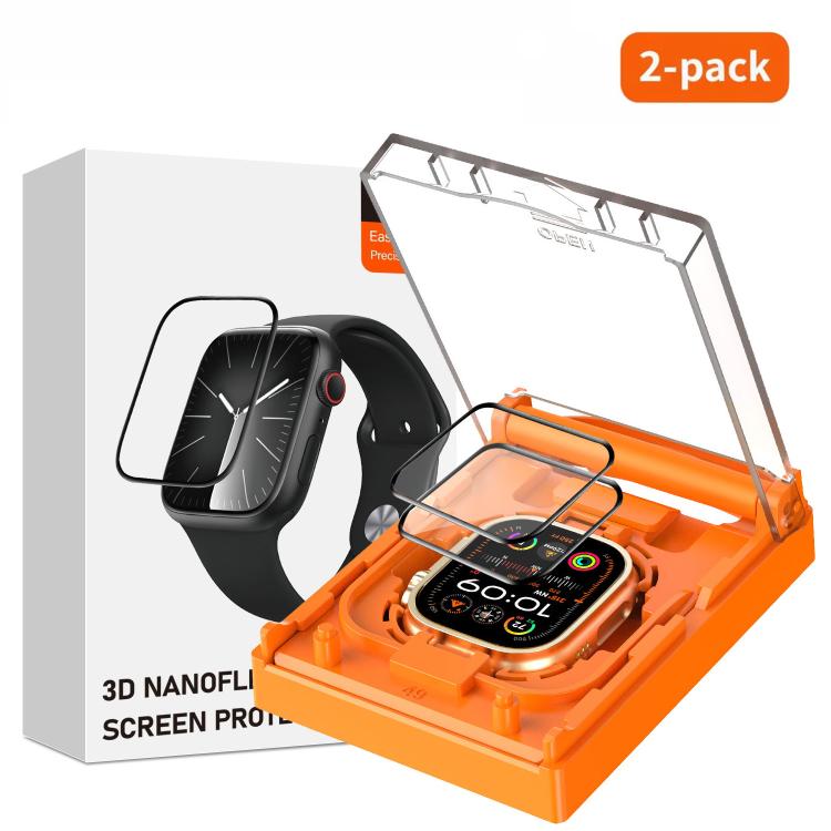 2 pellicole in vetro temperato serigrafate, facili da installare, antipolvere, per scatola., For Apple Watch Ultra 4 / 3 / 2 / 1 49mm, For Apple Watch Series 6 / 5 / 4 / SE 44mm, For Apple Watch Series 6 / 5 / 4 / SE 40mm                               ...