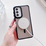 Custodia magnetica per telefono bicolore con effetto pelle, For Galaxy S26 5G