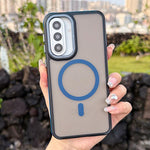 Custodia magnetica per telefono bicolore con effetto pelle, For Galaxy S26 5G