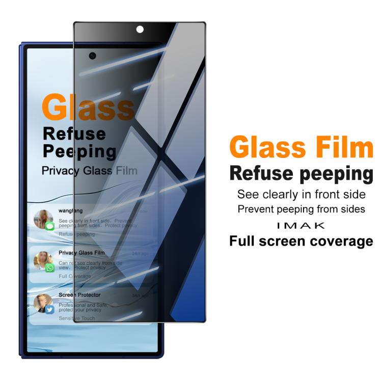 Pellicola protettiva in vetro temperato iMak Full Screen Privacy, esclusiva per le custodie per telefono, For Galaxy Z Fold8 Ultra 5G