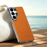 Custodia per telefono magnetica in ecopelle con texture a rombi, For Galaxy S26 Ultra 5G, For Galaxy S25 Ultra 5G, For Galaxy S24 Ultra 5G, For Galaxy S23 Ultra 5G