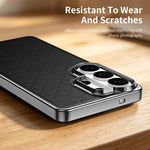 Custodia per telefono magnetica in ecopelle con texture a rombi, For Galaxy S26 Ultra 5G, For Galaxy S25 Ultra 5G, For Galaxy S24 Ultra 5G, For Galaxy S23 Ultra 5G