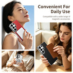 Custodia per telefono magnetica in ecopelle con texture a rombi, For Galaxy S26 Ultra 5G, For Galaxy S25 Ultra 5G, For Galaxy S24 Ultra 5G, For Galaxy S23 Ultra 5G
