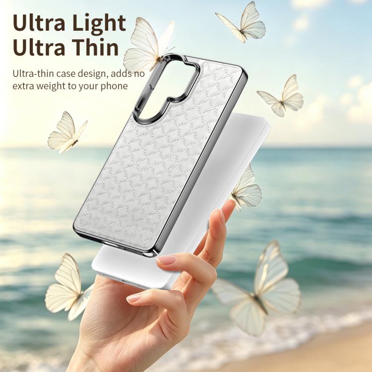 Custodia per telefono magnetica in ecopelle con texture a rombi, For Galaxy S26 Ultra 5G, For Galaxy S25 Ultra 5G, For Galaxy S24 Ultra 5G, For Galaxy S23 Ultra 5G