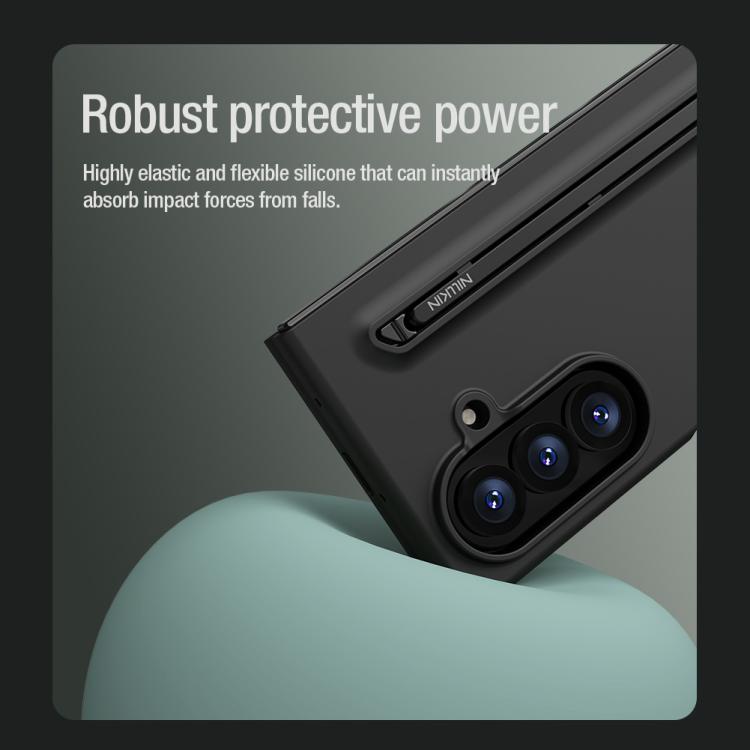 Custodia per telefono NILLKIN Fold in silicone liquido per PC con stilo, For Galaxy Z Fold8 Ultra 5G