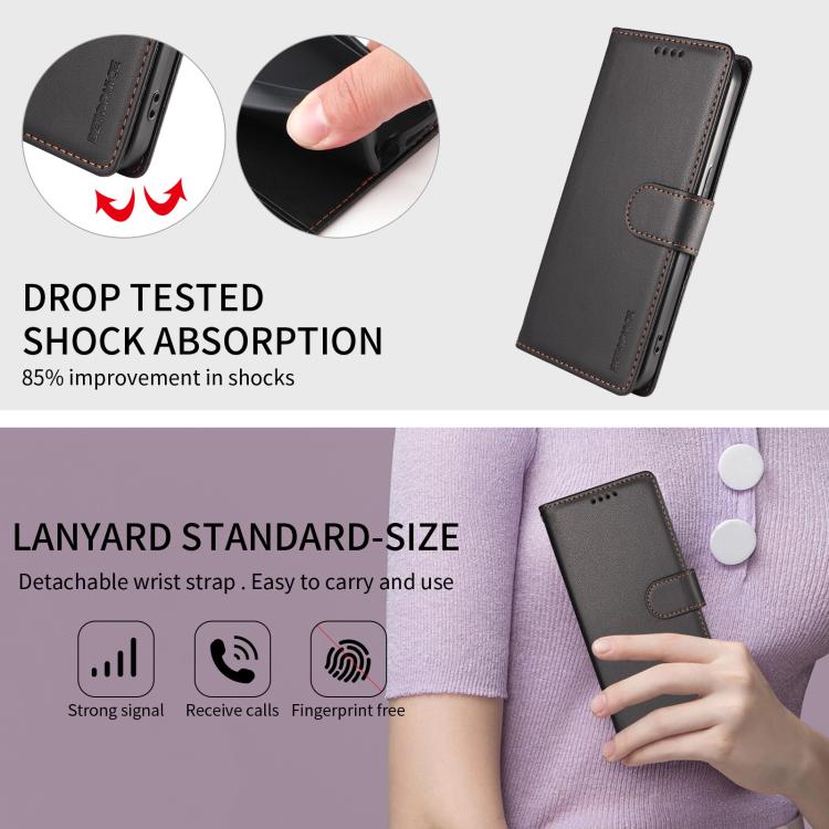 Custodia portafoglio in ecopelle vegana per iPhone 16 Pro Max