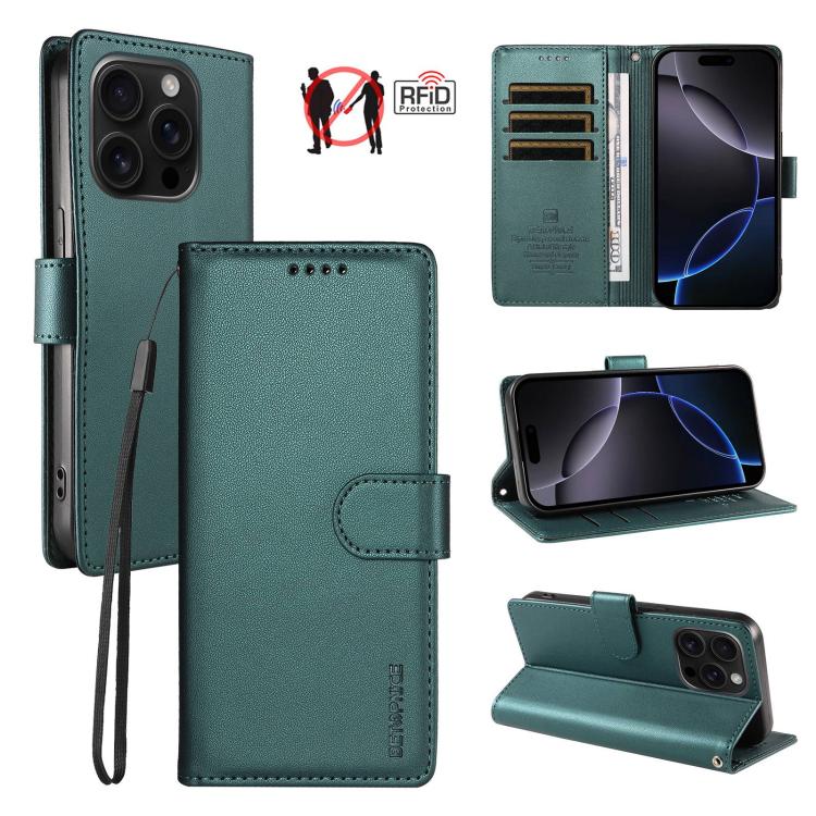 Custodia portafoglio in ecopelle vegana per iPhone 16 Pro Max